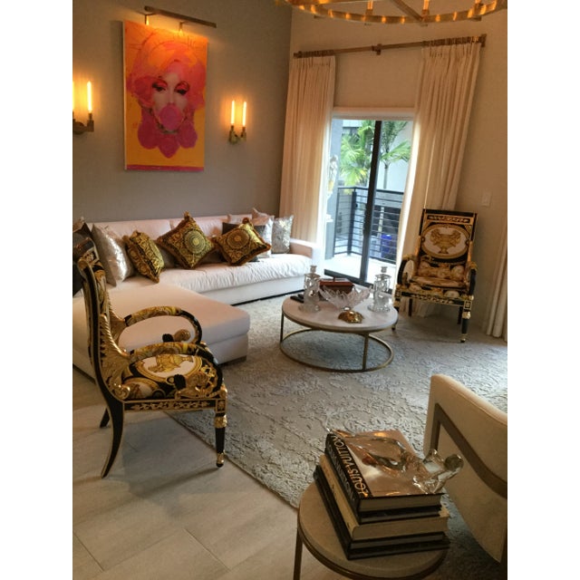 Gold Italian Style Custom Made Gold and Black Pillows - Set of 3 For Sale - Image 8 of 13