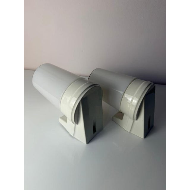 White Model 6070 Wall Lamp in White by Sigvard Bernadotte for Ifö, Set of 2 For Sale - Image 8 of 11