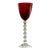 Vintage Baccarat Vega Ruby Red Rhine Wine Glass For Sale