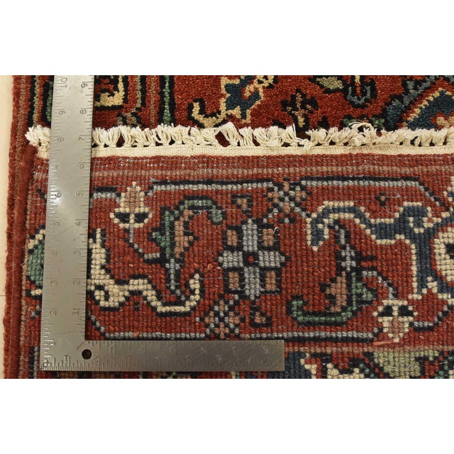 Heriz Runner 2’7” X 21’10” Rust Wool Tribal Hand-Knotted Oriental Rug For Sale - Image 12 of 12