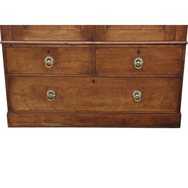 Antique Georgian Mahogany Linen Press Wardrobe, 1800s For Sale - Image 6 of 10