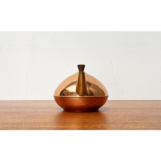 Brown Mid-Century Metal and Teak Teapot, 1960s For Sale - Image 8 of 18