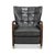 Modern Gray Leather Armchair captures the effortless sophistication of mid-century design with its winged barrel-back...