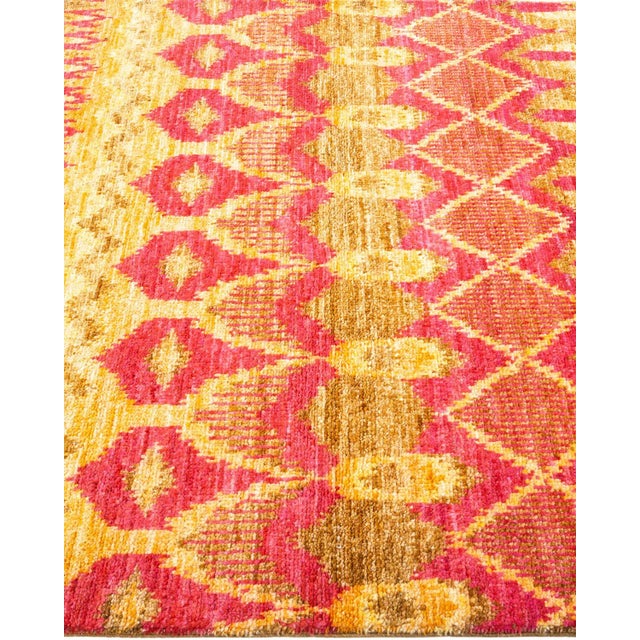 Solo Rugs Modern Hand Knotted Area Rug, Green - 4' 1" x 6' 2" For Sale - Image 4 of 9