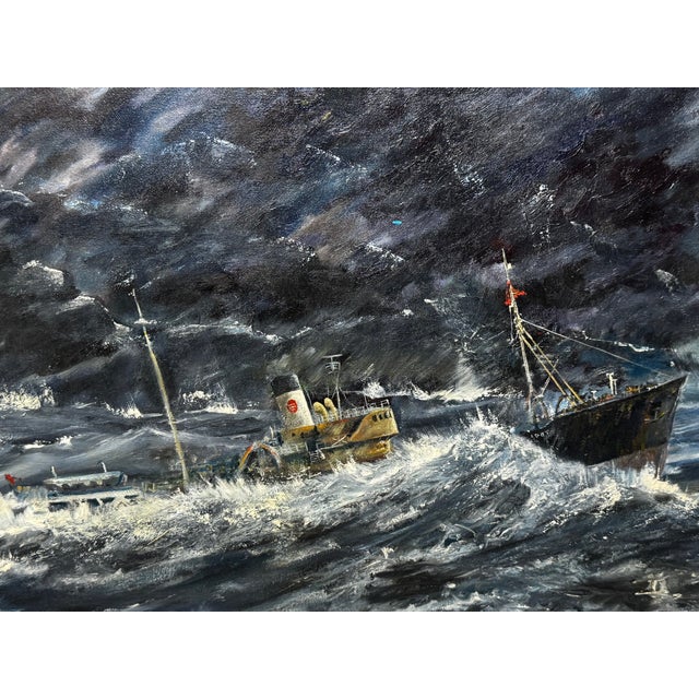 Larry Malkin – Kingston Peridot Fishing Trawler (H591), Sinking Tragedy Lost in the Arctic Gale, January 1968 Oil on...