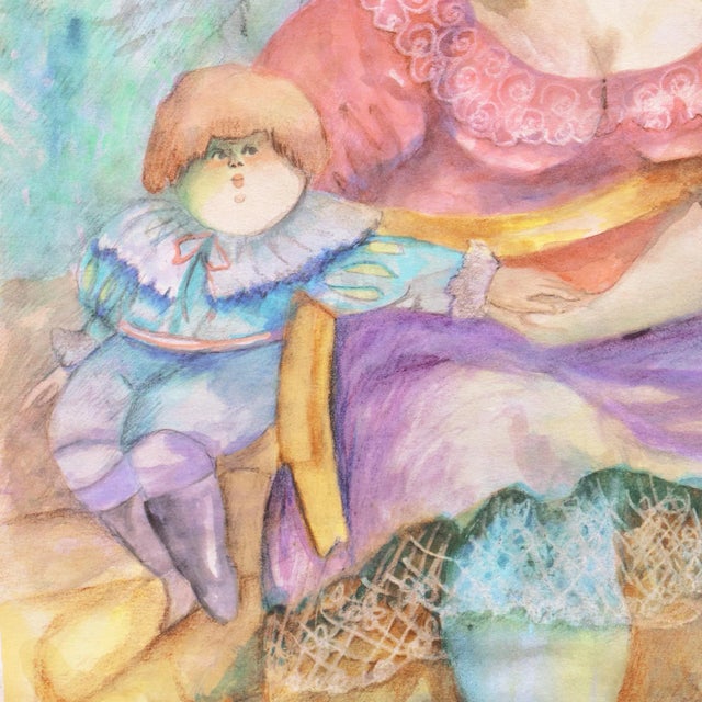 Modern 'Mother and Child' by Nohra Beltran, Bolivian Woman Artist, Brazil For Sale - Image 3 of 11