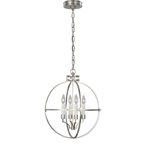 Chapman & Myers for Visual Comfort Signature Lexie 18" Globe Lantern in Polished Nickel