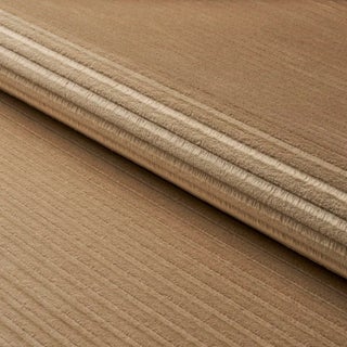 Schumacher Petite Channeled Velvet Fabric In Camel For Sale