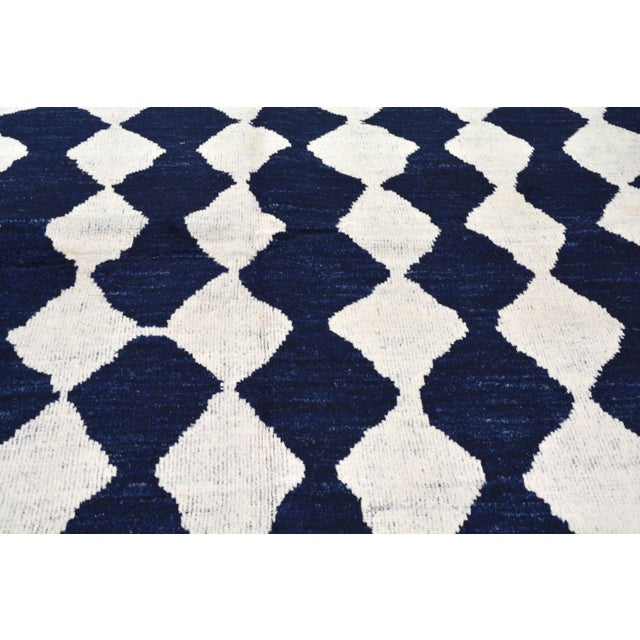 Moroccan Hand Knotted Wool Rug, 9'x11'10" For Sale - Image 4 of 6