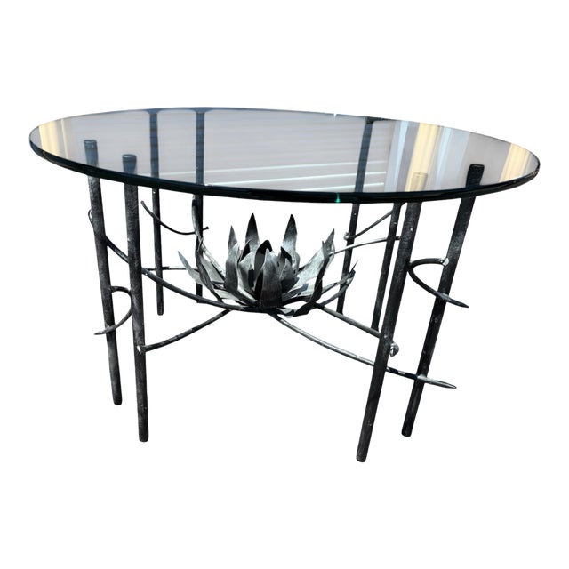 Vintage “Lotus” Dining Table/Center Table in the Manner of Curtis Jere For Sale