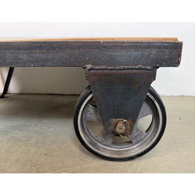 Industrial Black Coffee Table Cart, 1960s For Sale - Image 9 of 14