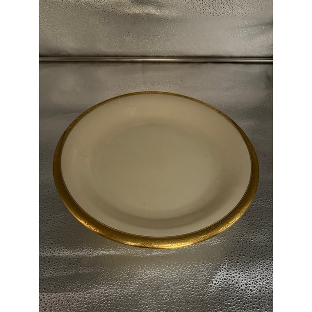 Ceramic Early 1900s Hutschenreuther 7 Piece Set Cream Gold Margarete Round Serving Platters Bowls For Sale - Image 7 of 14