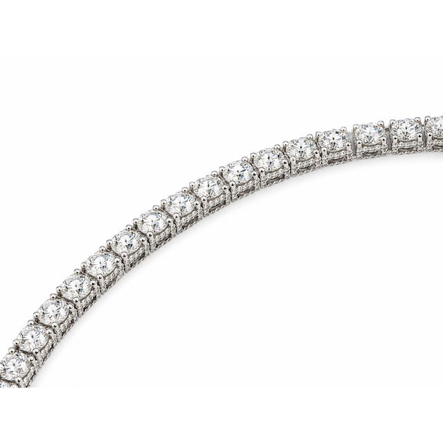 Metal 10k White Gold 46-5/8 CTTW Lab-Grown Diamond Men's Necklace, 22 In For Sale - Image 7 of 11