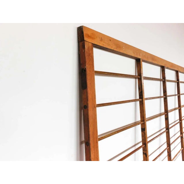 Architectural Salvage Wood Grid Wall Art For Sale - Image 9 of 13