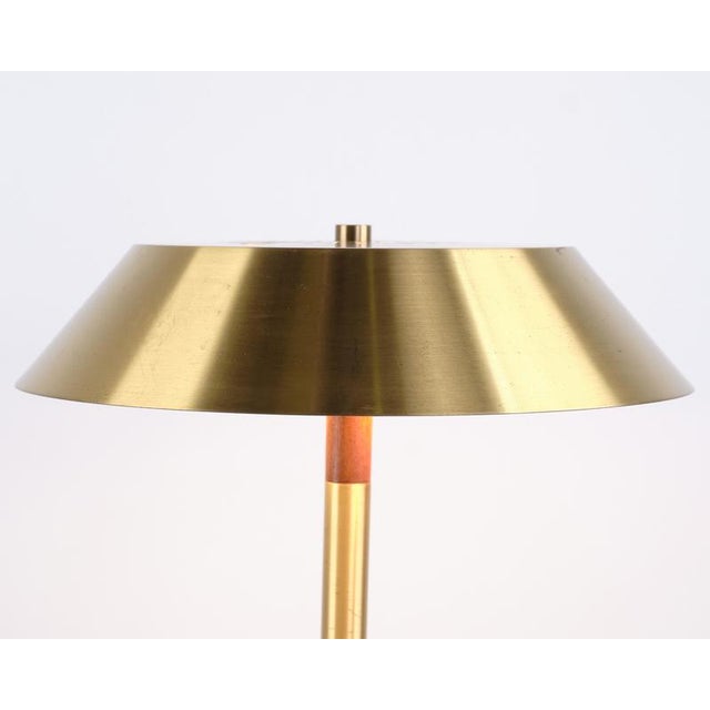 Fog & Mørup President Table Lamp in Teak and Brass by Jo Hammerborg for Fog & Mørup, 1960s For Sale - Image 4 of 10