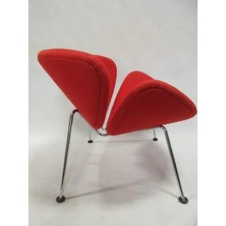 Mid-Century Modern Red Orange Slice Lounge Chair by Pierre Paulin for Artifort For Sale - Image 3 of 10