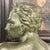 Forest Green Antique Art Deco Male Bust Sculpture from J. Domisse, 1930s For Sale - Image 8 of 13