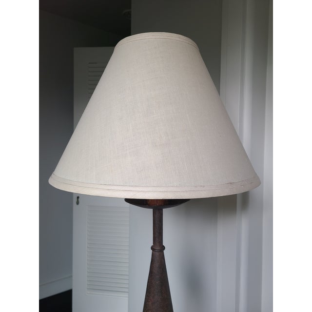 Vintage 1970's Iron Spanish Revival Brutalist Floor Lamp For Sale - Image 10 of 13