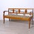 Wood Directoire Walnut and Floral Fabric Bench, Italy, 1900s For Sale - Image 7 of 18