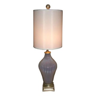 1960s Exceptional Overscaled Marbro Soft Lilac-Tone Murano Glass Lamp For Sale