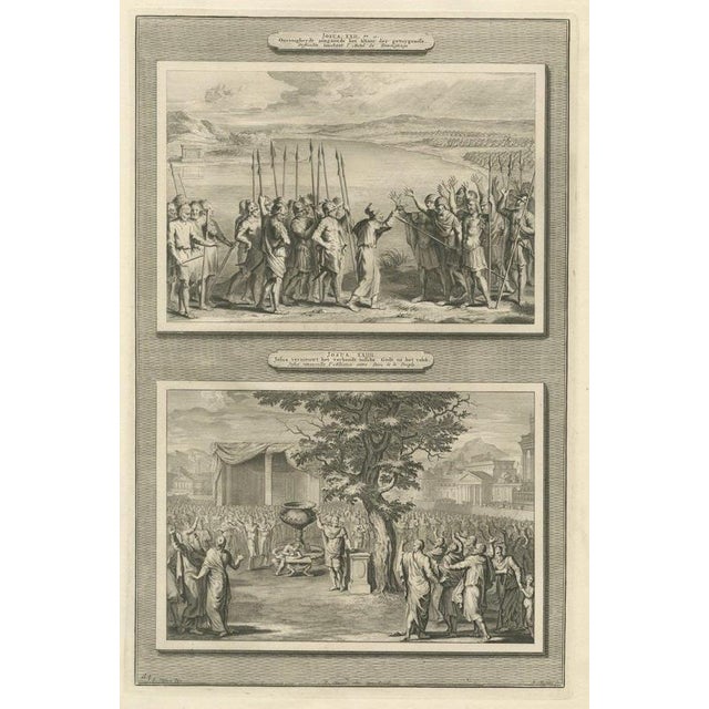 Pieter Mortier, The Altar of Witness and Joshua Renews the Covenant, 1700, Engraving For Sale - Image 12 of 12