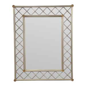 Drexel Heritage Siver and Gilt Eglomise Antiqued Mirror