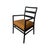 Black Lacquer Dining Chairs in Orange Upholstery Attributed to t.h. Robsjohn-Gibbings for Widdicomb For Sale - Image 9 of 14