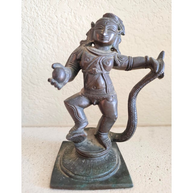 South Indian Nayaka Bronze Sculpture of Krishna Kaliya Damana, Circa 18th Century For Sale - Image 11 of 12
