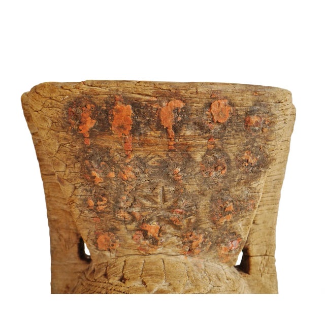 Wood 1920s Rajasthan Village Wood Candle Stand For Sale - Image 7 of 11