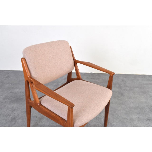 Mid-Century Modern Ella Armchair in Teak and Wool by Arne Vodder for Vamo Sønderborg, 1960s For Sale - Image 11 of 13