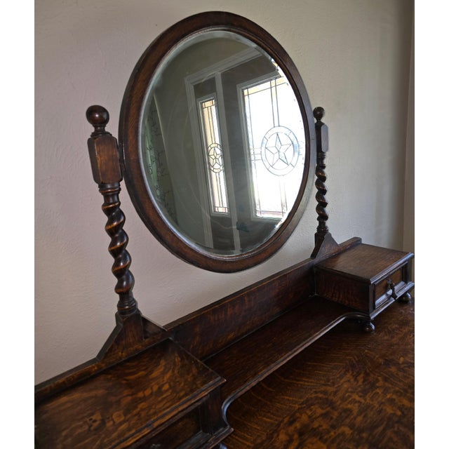 Antique English Dresser Solid Oak, Jacobean Style, 1700s For Sale In Dallas - Image 6 of 16