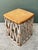 Vintage Rattan and Wood Equipale Stool For Sale In West Palm - Image 6 of 12