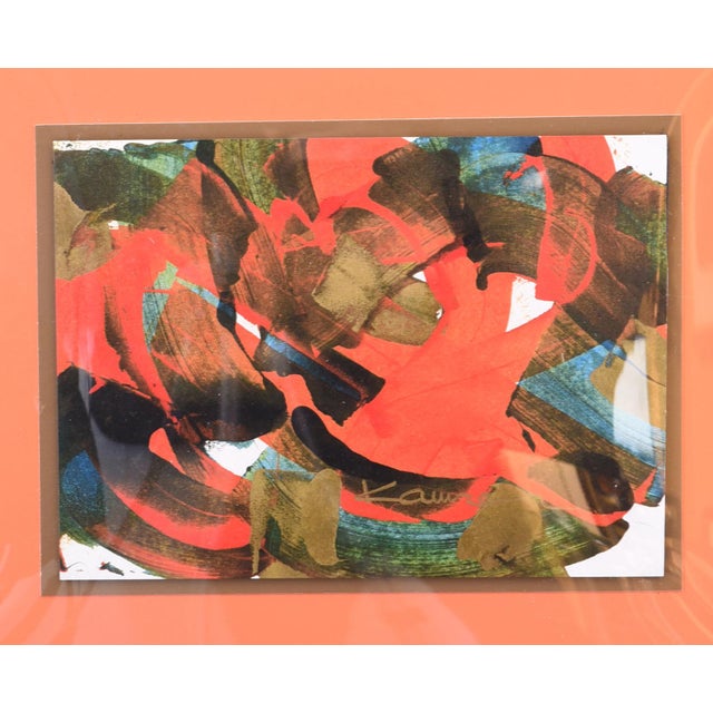 Urban Flux" is a dynamic oil on paper painting by Kamran Khavarani, measuring 20" x 18". This abstract work is...