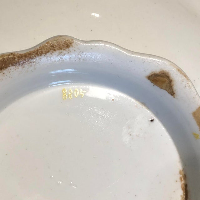 Early 19th Century Antique Cauldon Place Works "Talbot Dessert" Bone China Yellow and Blue Platter For Sale - Image 5 of 5