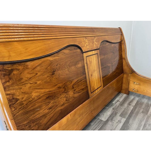 Vintage French Walnut King Size Bed Frame For Sale - Image 15 of 17