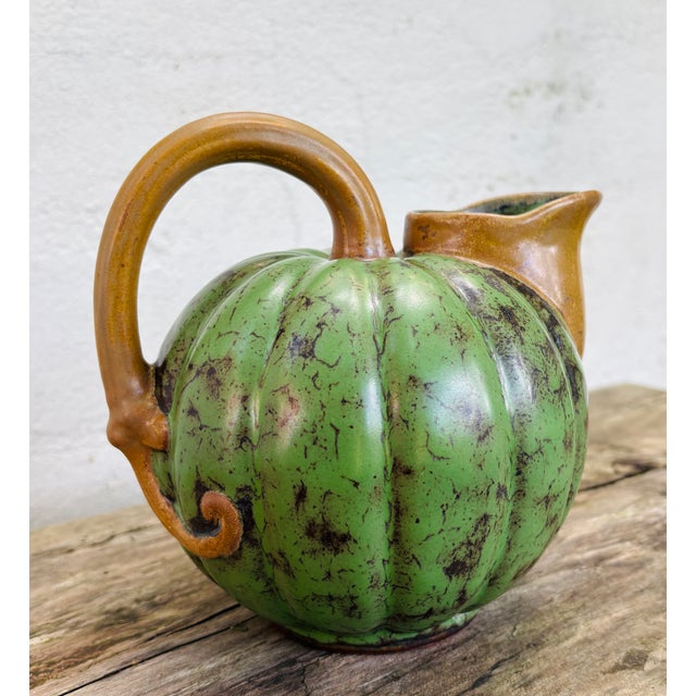 Glazed Stoneware Pumpkin Pitcher by Louis Lourioux, 1930s For Sale - Image 6 of 12
