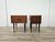 Vintage Walnut Clad Nightstands with Glass Tops, 1960s, Set of 2 For Sale - Image 4 of 18