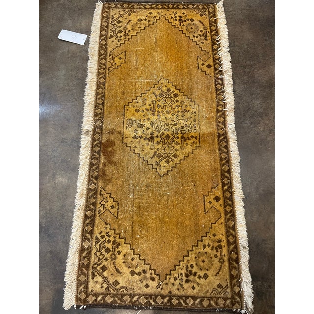 Textile 1990 Old Persian Tabriz Area Rug 1'8" X 3'9" For Sale - Image 7 of 8