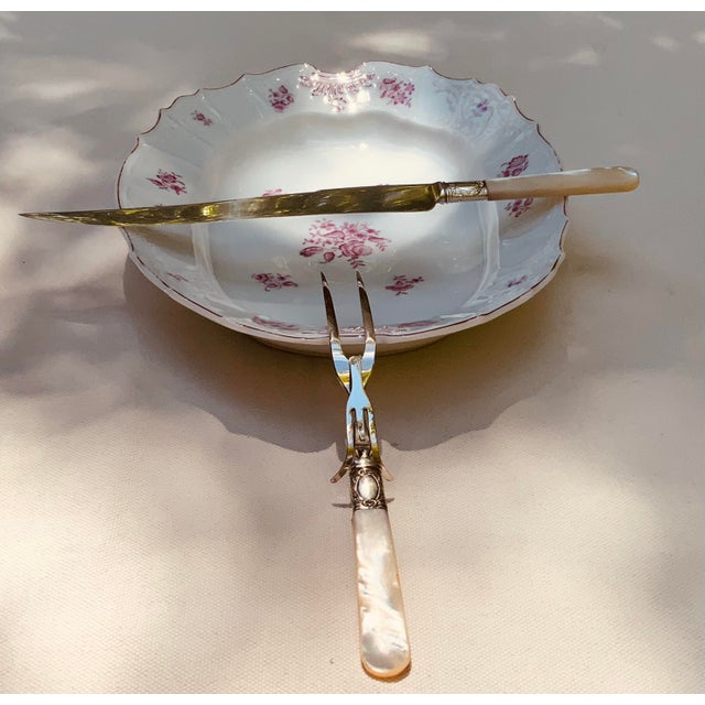 French Porcelain Depp Well Meat Platter , Circa 1820 — Rose Floral For Sale - Image 13 of 18