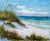Original Coastal Beach Dune Oil Painting on Canvas | Ocean Seascape With Sea Oats, 8 X 10" (Unstretched) For Sale