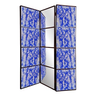Room Divider with Design and Mirror by Pietro Meccani for Meccani Design For Sale