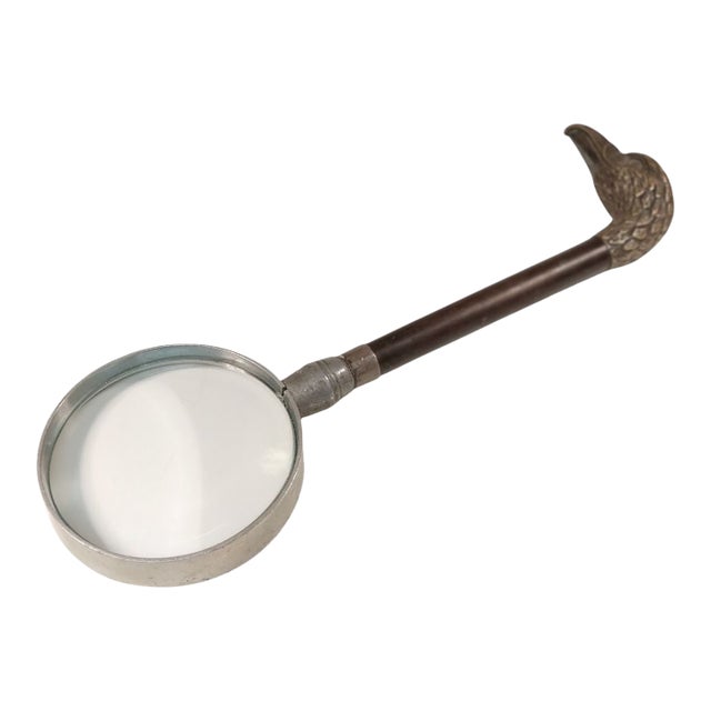 Bronze Bird Head Magnifying Glass, Circa Mid-20th Century For Sale