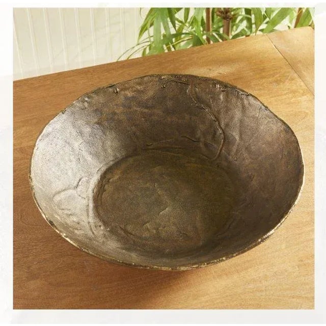 Contemporary Myron Brass Finish Decorative Bowl For Sale - Image 3 of 4