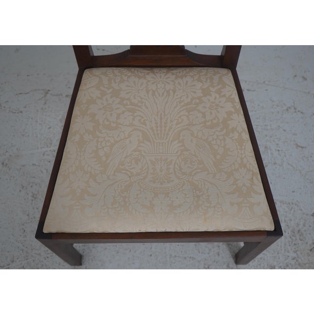 Brown Pair Dennis Bork Williamsburg Style Mahogany Chairs For Sale - Image 8 of 18