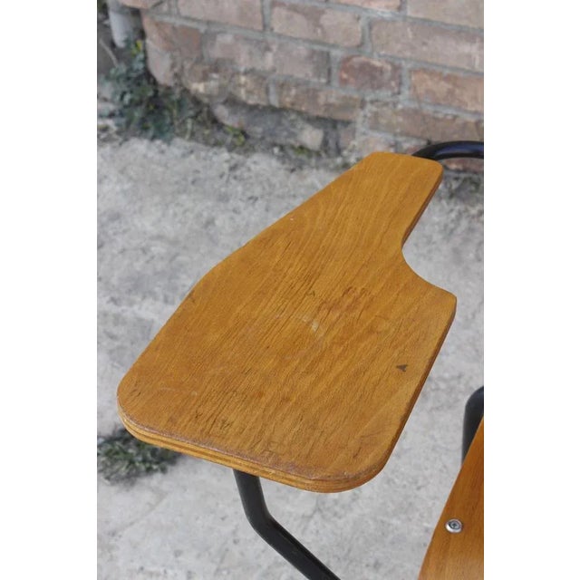 School Desk Chair by Jacques Hitier for Mobilor, France, 1950s For Sale - Image 6 of 9
