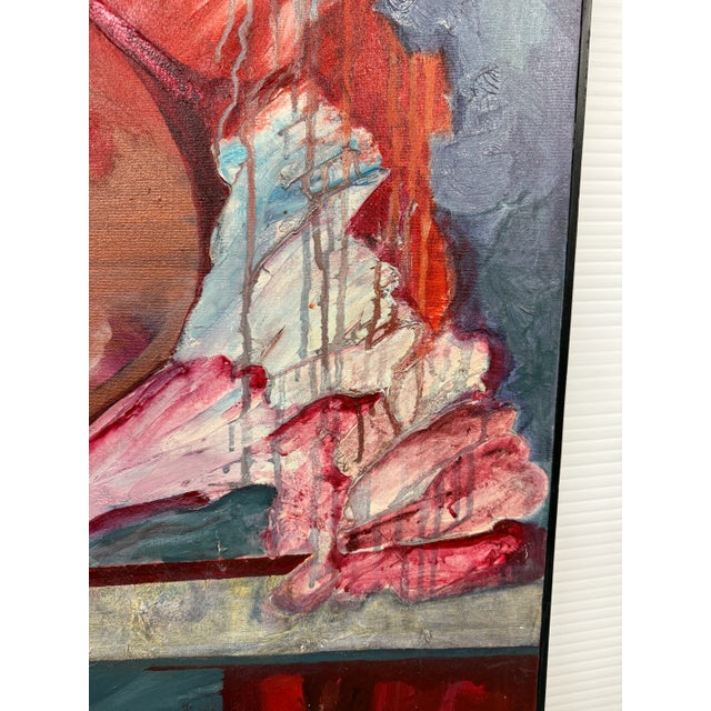 Textile Sonja Bakalyal "Untitled" Abstract Painting For Sale - Image 7 of 12