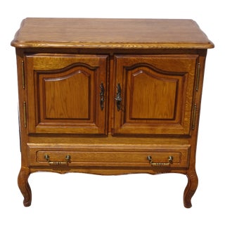 Small Light Oak Sideboard with Swivel Top, 1980s For Sale