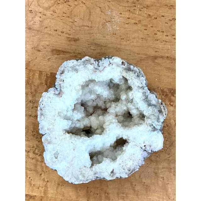 Gemstone Vintage White Quartz Geode For Sale - Image 7 of 12