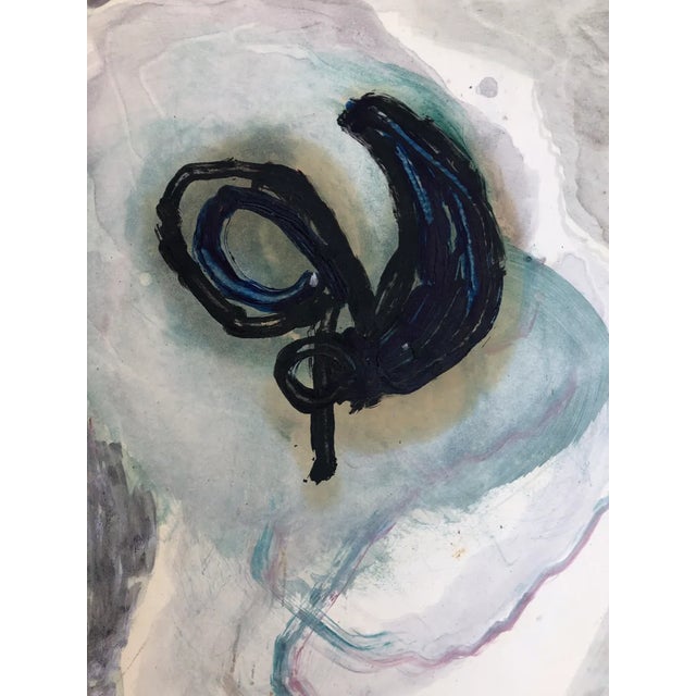 William Douglas McGee (1925 - 1999) "Blue Wing," 1987; Oil and watercolor on paper; 20 x 24.75 inches Signed lower right,...