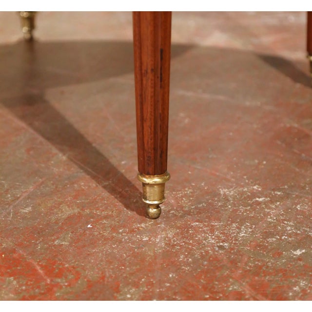 Wood French Louis XVI Mahogany Guéridon With Marquetry Top and Bronze Mounts For Sale - Image 7 of 10